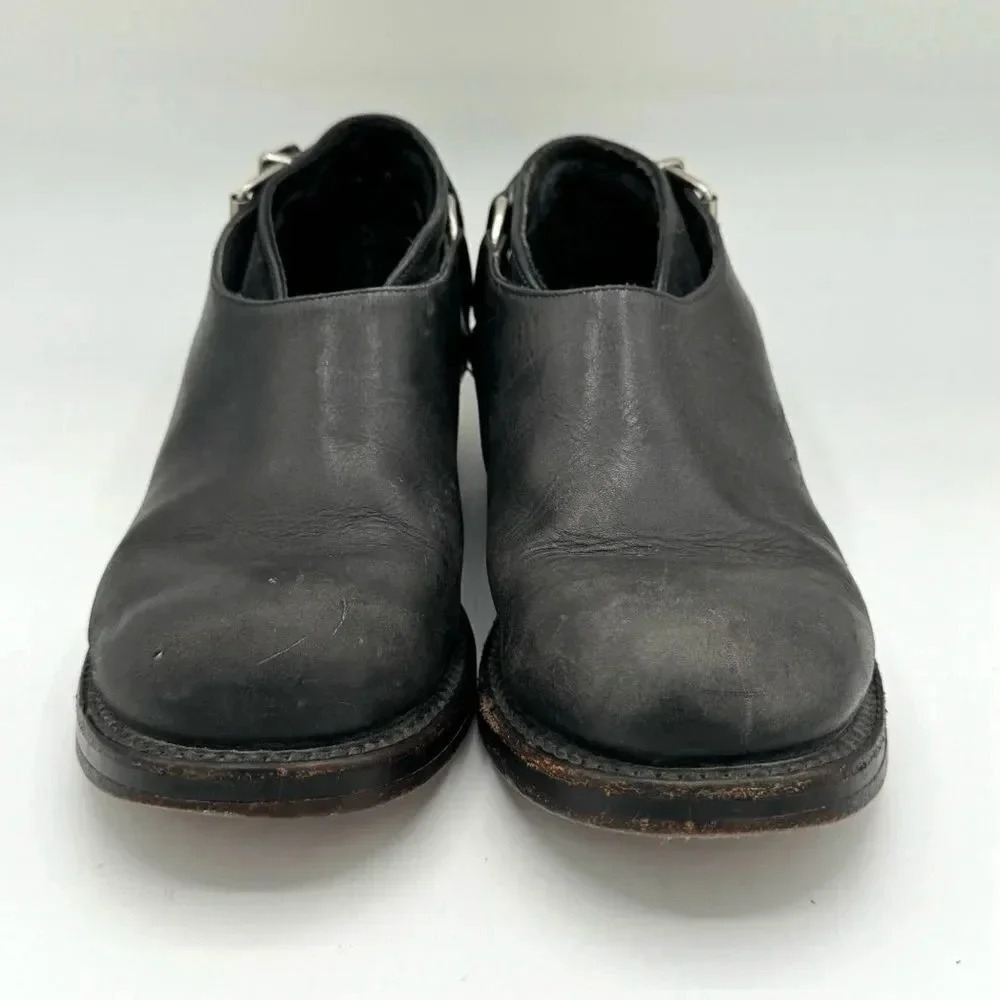 NANA Vintage Late 80s Early 90s Black Leather Single Buckle Shoes Size UK 4 US 6 - Picture 7 of 11